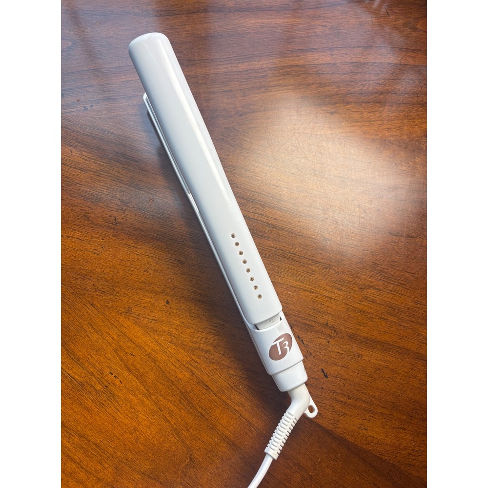 T3 SinglePass Professional 1 Inch Ceramic Flat Iron Hair Straightener White